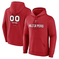 Men's  Red Western Kentucky Hilltoppers Personalized Name & Number Midfielder Pullover Hoodie