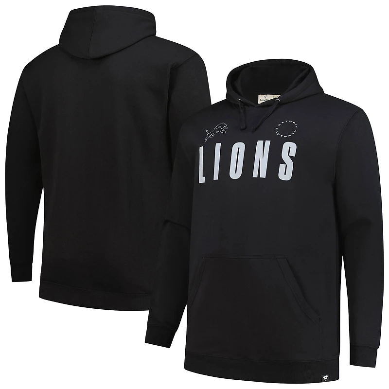Men's Fanatics Black Detroit Lions Big & Tall Chip Shot Hoodie