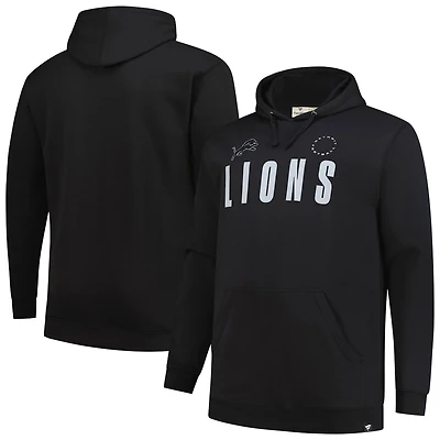 Men's Fanatics Black Detroit Lions Big & Tall Chip Shot Hoodie