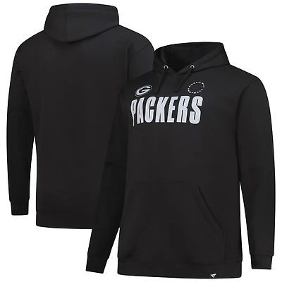 Men's Fanatics Black Green Bay Packers Big & Tall Chip Shot Hoodie