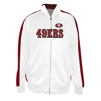 Men's Fanatics White San Francisco 49ers Big & Tall Tricot Full-Zip Track Jacket