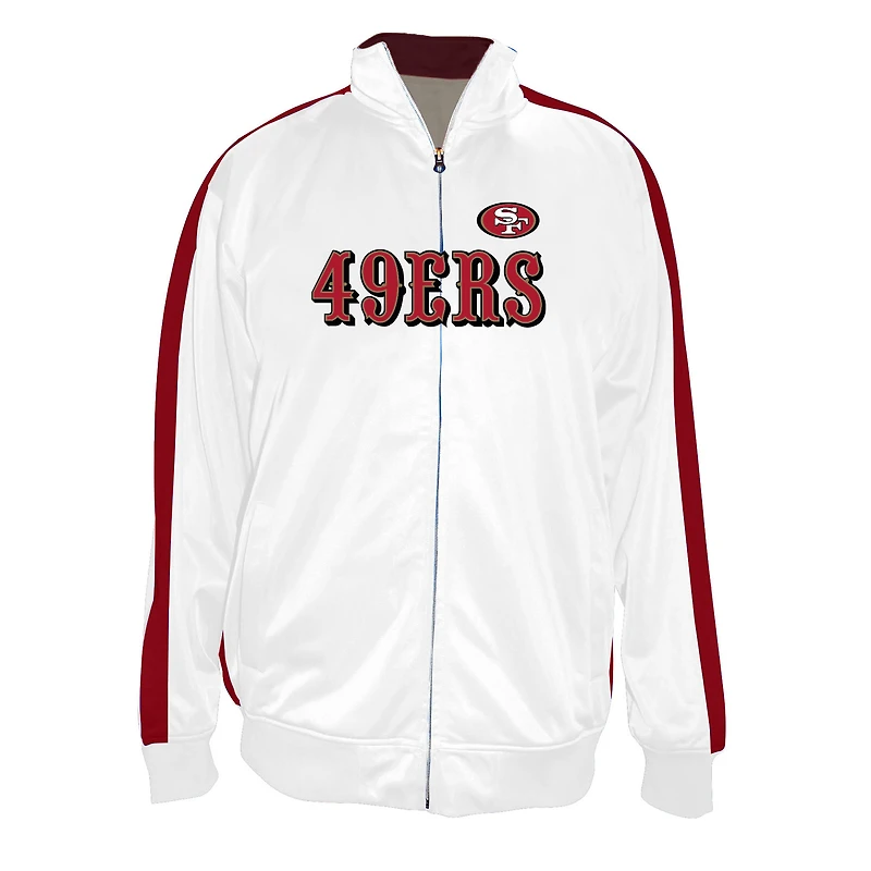 Men's Fanatics White San Francisco 49ers Big & Tall Tricot Full-Zip Track Jacket
