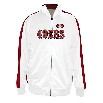 Men's Fanatics White San Francisco 49ers Big & Tall Tricot Full-Zip Track Jacket