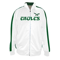Men's Profile  White Philadelphia Eagles Big & Tall Tricot Full-Zip Track Jacket