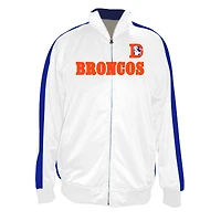 Men's Profile  White Denver Broncos Big & Tall Tricot Full-Zip Track Jacket