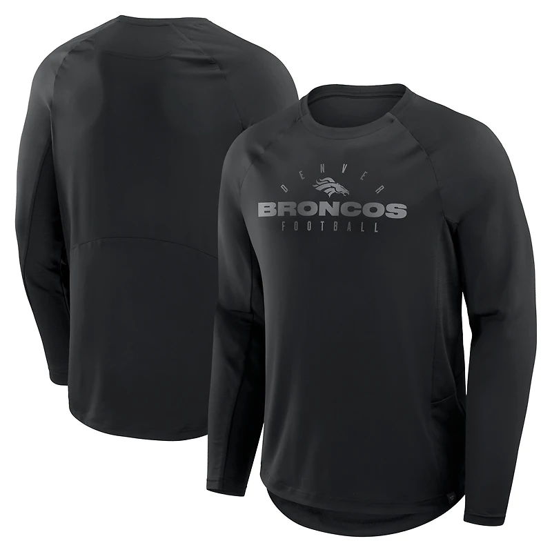 Men's Fanatics Black Denver Broncos Big & Tall Coverage Scheme Long Sleeve T-Shirt