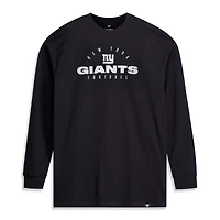 Men's Fanatics Black New York Giants Big & Tall Coverage Scheme Long Sleeve T-Shirt