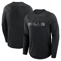 Men's Fanatics Black Buffalo Bills Big & Tall Coverage Scheme Long Sleeve T-Shirt