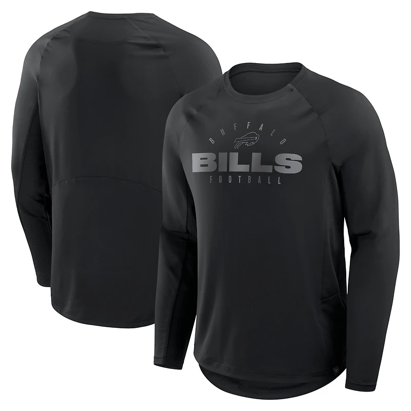 Men's Fanatics Black Buffalo Bills Big & Tall Coverage Scheme Long Sleeve T-Shirt