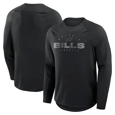 Men's Fanatics Black Buffalo Bills Big & Tall Coverage Scheme Long Sleeve T-Shirt