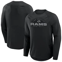 Men's Fanatics Black Los Angeles Rams Big & Tall Coverage Scheme Long Sleeve T-Shirt