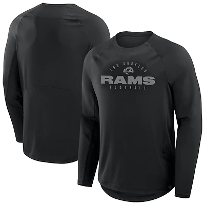 Men's Fanatics Black Los Angeles Rams Big & Tall Coverage Scheme Long Sleeve T-Shirt