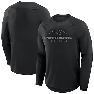 Men's Fanatics Black New England Patriots Big & Tall Coverage Scheme Long Sleeve T-Shirt