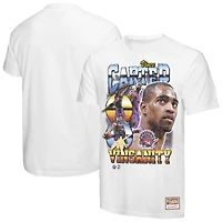 Men's Mitchell & Ness Vince Carter White Toronto Raptors Hardwood Classics Commemorative Player Collage T-Shirt