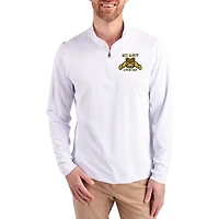 Men's Cutter & Buck  White North Carolina A&T Aggies Virtue DryTec Quarter-Zip Pullover