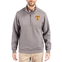 Men's Cutter & Buck  Gray Tennessee Volunteers Roam Eco Recycled Quarter-Zip Pullover