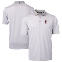 Men's Cutter & Buck  Gray/White Washington State Cougars DryTec Virtue Eco Pique Recycled Polo