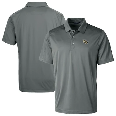Men's Cutter & Buck Gray UCF Knights Prospect Eco Textured Stretch Recycled Polo