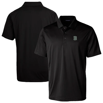 Men's Cutter & Buck Black Dartmouth Big Green Prospect Eco Textured Stretch Recycled Polo