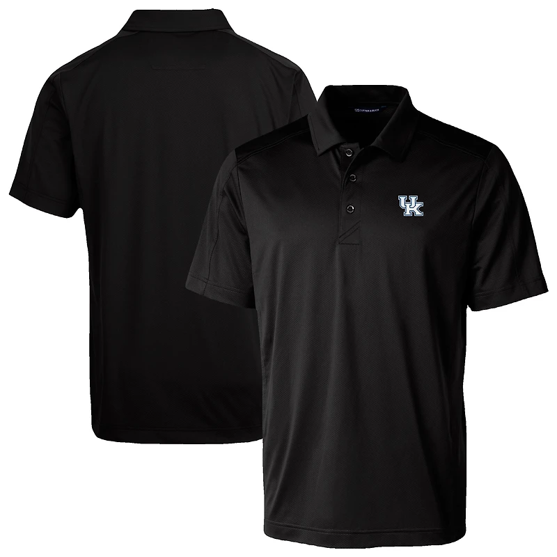 Men's Cutter & Buck Black Kentucky Wildcats Prospect Eco Textured Stretch Recycled Polo