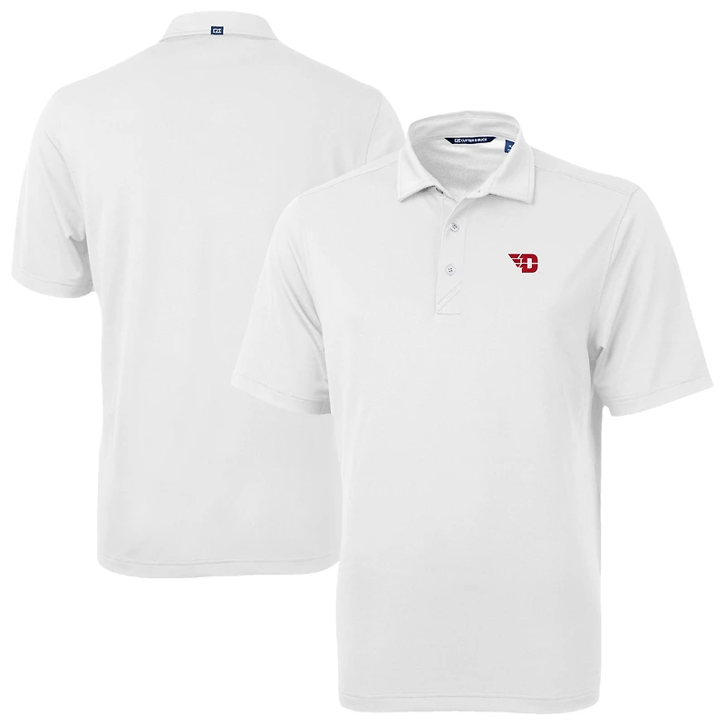 Men's Cutter & Buck White Dayton Flyers Virtue Eco Pique Recycled Polo