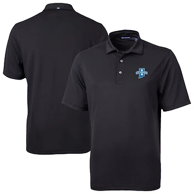 Men's Cutter & Buck Black Indiana State Sycamores Virtue Eco Pique Recycled Polo