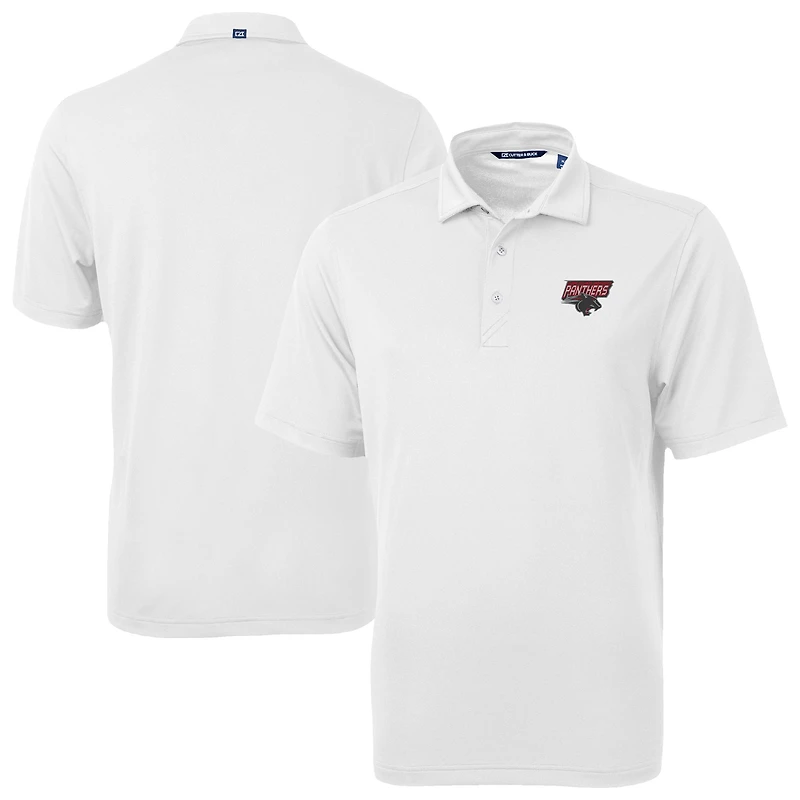 Men's Cutter & Buck White Clark Atlanta University Panthers Virtue Eco Pique Recycled Polo