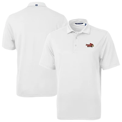Men's Cutter & Buck White Illinois State Redbirds Virtue Eco Pique Recycled Polo