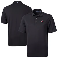 Men's Cutter & Buck Black Utah Utes Virtue Eco Pique Recycled Polo
