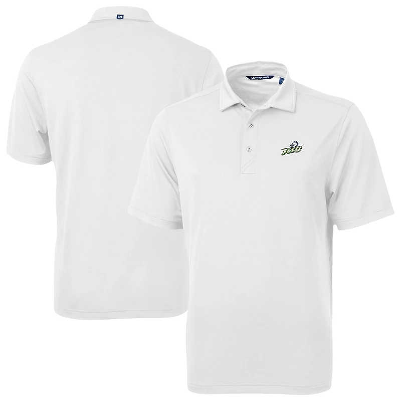 Men's Cutter & Buck White Florida Gulf Coast Eagles Virtue Eco Pique Recycled Polo