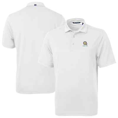 Men's Cutter & Buck White Albany State Golden Rams Virtue Eco Pique Recycled Polo