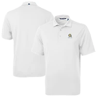 Men's Cutter & Buck White Albany State Golden Rams Virtue Eco Pique Recycled Polo