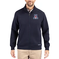 Men's Cutter & Buck  Navy Arizona Wildcats Roam Eco Recycled Full-Zip Jacket