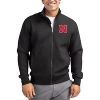 Men's Cutter & Buck  Black Nebraska Huskers Roam Eco Recycled Full-Zip Jacket