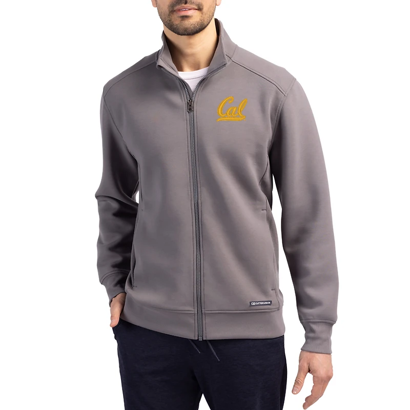 Men's Cutter & Buck  Gray Cal Bears Roam Eco Recycled Full-Zip Jacket