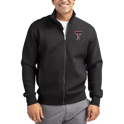 Men's Cutter & Buck  Black Texas Tech Red Raiders Roam Eco Recycled Full-Zip Jacket