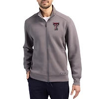 Men's Cutter & Buck  Gray Texas Tech Red Raiders Roam Eco Recycled Full-Zip Jacket