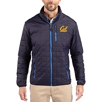 Men's Cutter & Buck  Navy Cal Bears Rainier Eco Insulated PrimaLoft Full-Zip Puffer Jacket