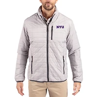 Men's Cutter & Buck NYU Violets Rainier Eco Insulated PrimaLoft Full-Zip Puffer Jacket