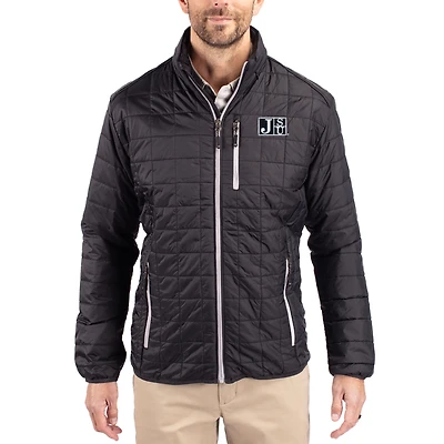 Men's Cutter & Buck  Black Jackson State Tigers Rainier Eco Insulated PrimaLoft Full-Zip Puffer Jacket