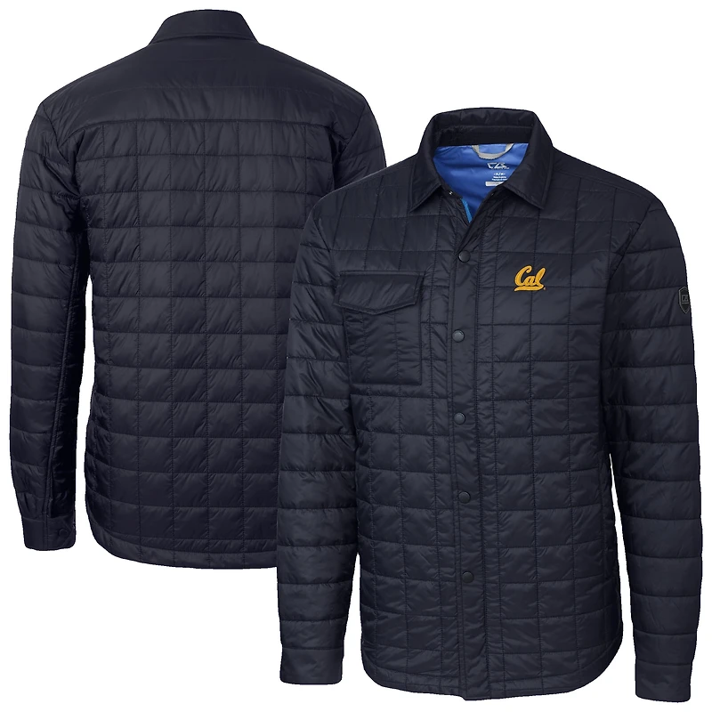 Men's Cutter & Buck  Navy Cal Bears Ranier Eco Insulated PrimaLoft Full-Snap Shacket