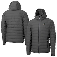 Men's Cutter & Buck  Gray Michigan State Spartans Mission Ridge Eco Insulated Repreve Hooded Full-Zip Puffer Jacket