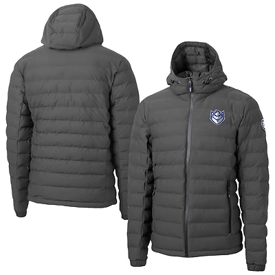 Men's Cutter & Buck  Gray Saint Louis Billikens Mission Ridge Eco Insulated Repreve Hooded Full-Zip Puffer Jacket