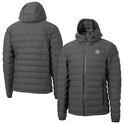 Men's Cutter & Buck  Gray Texas Southern Tigers Mission Ridge Eco Insulated Repreve Hooded Full-Zip Puffer Jacket