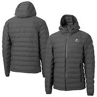 Men's Cutter & Buck  Gray Georgia Southern Eagles Mission Ridge Eco Insulated Repreve Hooded Full-Zip Puffer Jacket