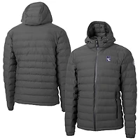 Men's Cutter & Buck Gray Northwestern Wildcats Mission Ridge Eco Insulated Repreve Hooded Full-Zip Puffer Jacket