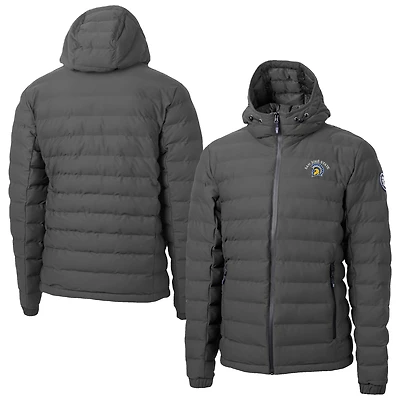 Men's Cutter & Buck  Gray San Jose State Spartans Mission Ridge Eco Insulated Repreve Hooded Full-Zip Puffer Jacket