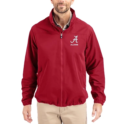 Men's Cutter & Buck Crimson Alabama Crimson Tide Charter Eco Recycled Full-Zip Jacket