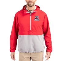 Men's Cutter & Buck Arizona Wildcats Charter Eco Recycled Half-Zip Anorak Jacket