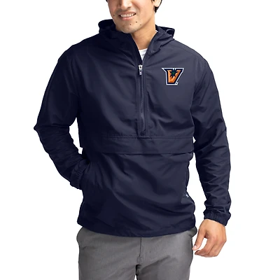 Men's Cutter & Buck Navy Texas-Rio Grande Valley Vaqueros Charter Eco Recycled Half-Zip Anorak Jacket